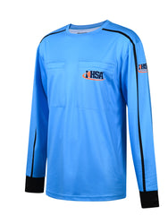 Davis IHSA AeroFLX Soccer Blue Referee LS Shirt 2.0 (IHSA)