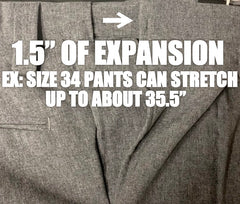 Davis 94X V1 Heather Gray Flat Front Expandable Waistband Plate Umpire Pants