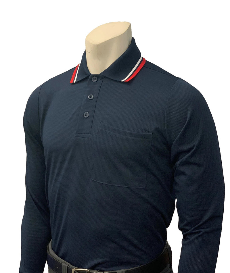 Smitty Body Flex Long Sleeve Navy Umpire Shirt