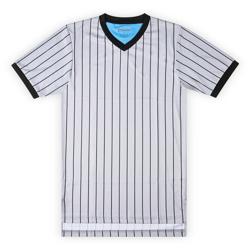 Davis BFX Gray Pinstripe Referee Shirt - Tall