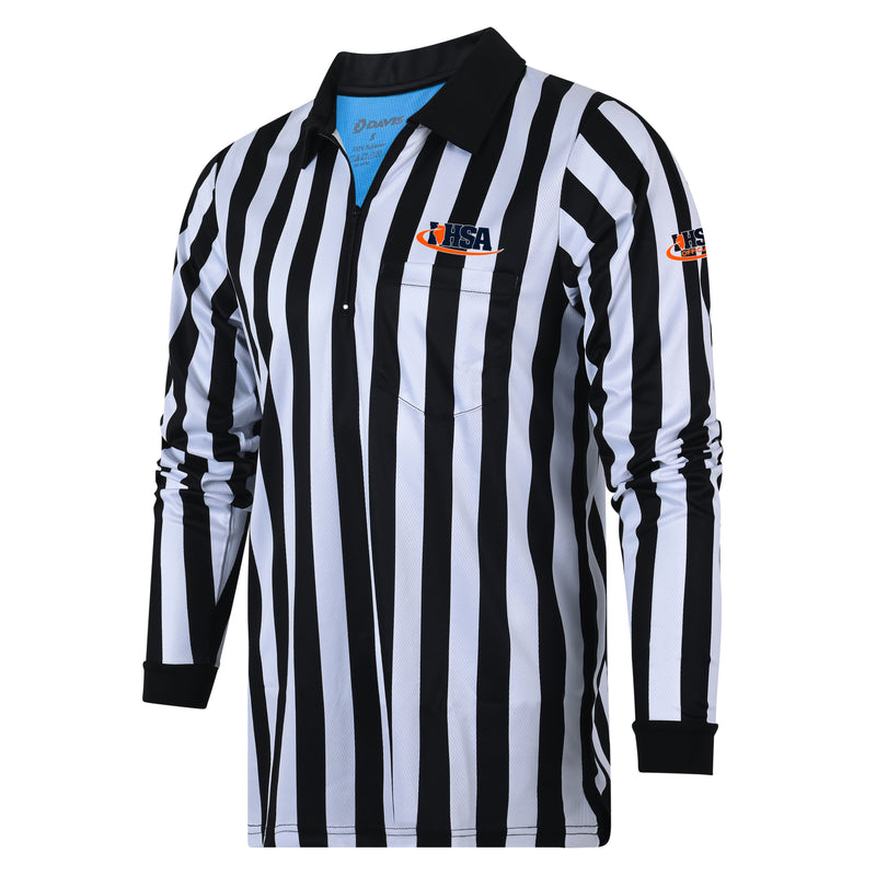 Illinois (IHSA) Davis BFX 1" Stripe Football Referee LS Shirt