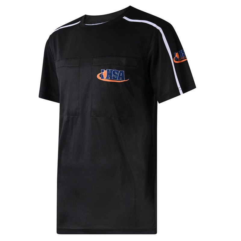 Davis IHSA AeroFLX Soccer Black Referee Shirt 2.0 (IHSA)