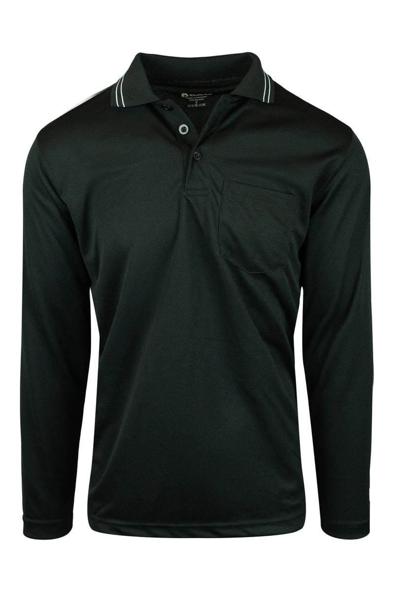 Davis Performance Essentials Black LS Umpire Shirt