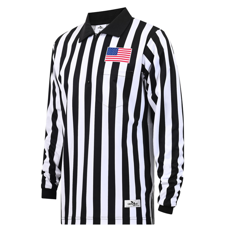 GR8 Call 1" Stripe StormSkin Foul Weather Football Referee LS Shirt/Jacket (IHSA)