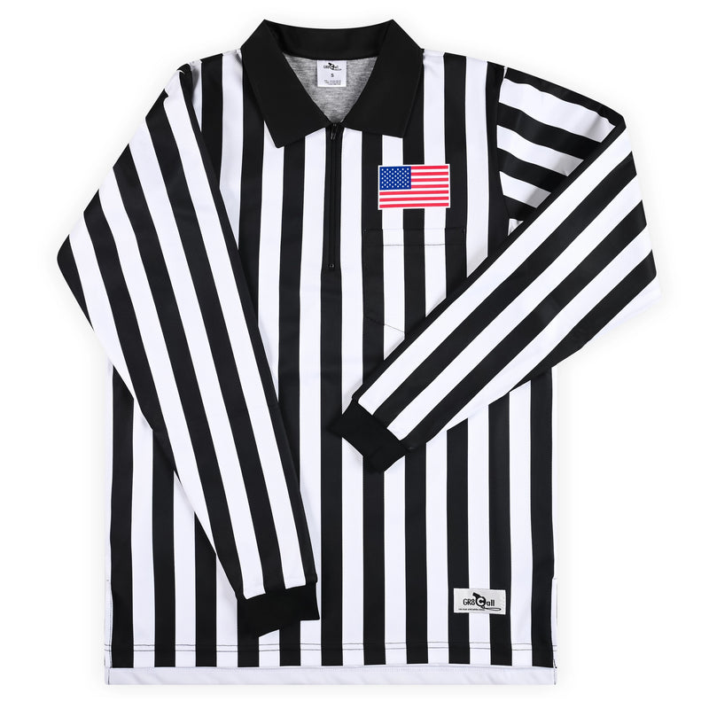 GR8 Call 1" Stripe StormSkin Foul Weather Football Referee LS Shirt/Jacket