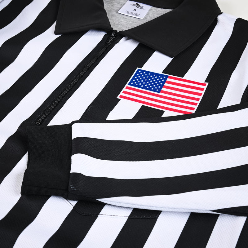 GR8 Call 1" Stripe StormSkin Foul Weather Football Referee LS Shirt/Jacket (IHSA)