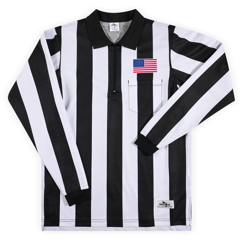 GR8 Call 2" Stripe StormSkin Foul Weather Football Referee LS Shirt/Jacket