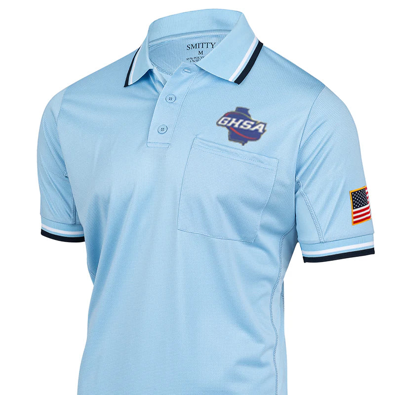 Georgia (GHSA) Smitty Powder Blue Sublimated Umpire Shirt