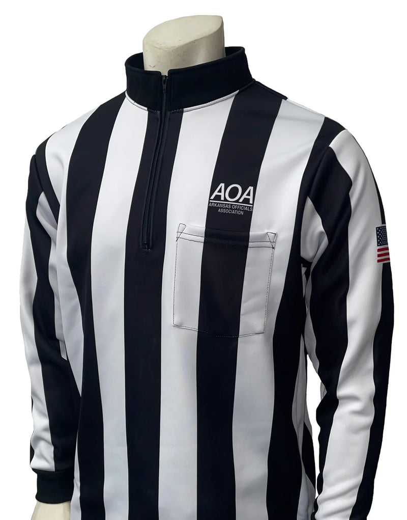 Arkansas (AOA) Smitty 2 1/4" Stripe Foul Weather Referee Shirt