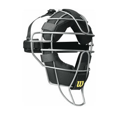 Wilson Dyna-Lite Titanium Umpire Mask - Black Synthetic Leather Pads
