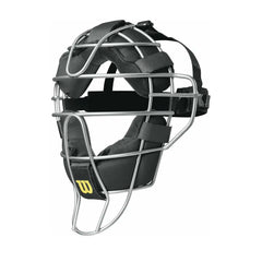 Wilson Dyna-Lite Titanium Umpire Mask - Black Synthetic Leather Pads