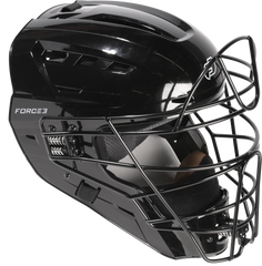 Force3 Defender XS3 Black Umpire Helmet