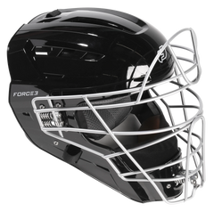 Force3 Defender XS3 Black/Silver Umpire Helmet