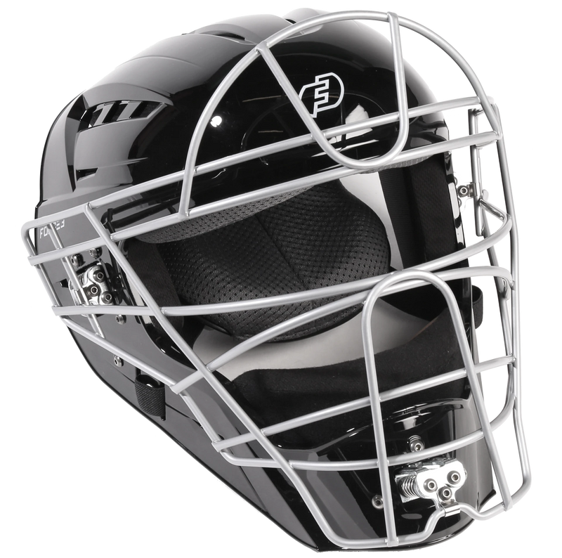 Force3 Defender XS3 Black/Silver Umpire Helmet