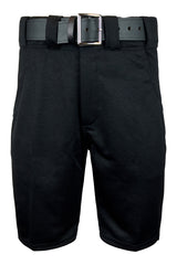 Smitty Premium Knit Black Referee Shorts with White Stripe