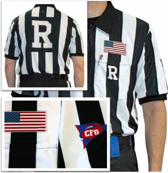 Cliff Keen 2" Stripe CFO Football Premium Football Referee Shirt
